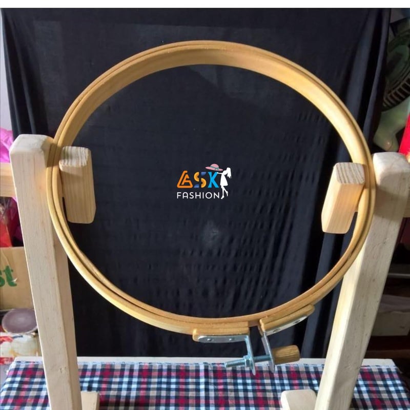 Emdroidery Wooden Hoop Rings,for Needle Craft, Cross Stitch, DIY / Art & Craft / Painting / Aari Work / Drawing / Tailoring - Size 8 inch  - Image 3