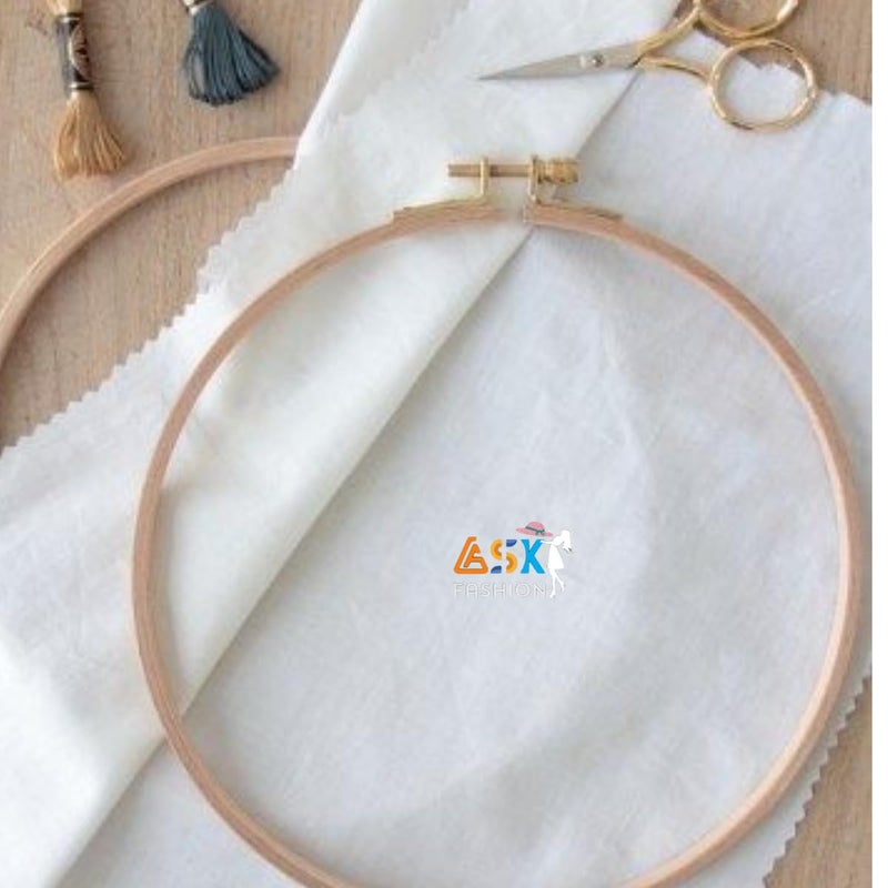 Emdroidery Wooden Hoop Rings,for Needle Craft, Cross Stitch, DIY / Art & Craft / Painting / Aari Work / Drawing / Tailoring - Size 8 inch  - Image 2
