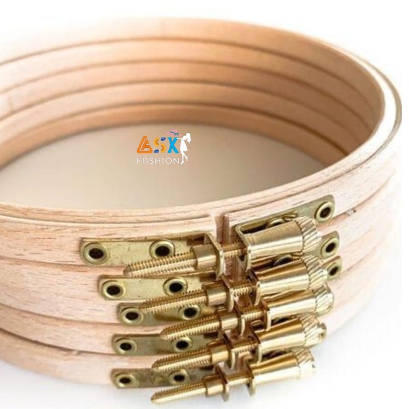 Emdroidery Wooden Hoop Rings,for Needle Craft, Cross Stitch, DIY / Art & Craft / Painting / Aari Work / Drawing / Tailoring - Size 8 inch  - Image 5