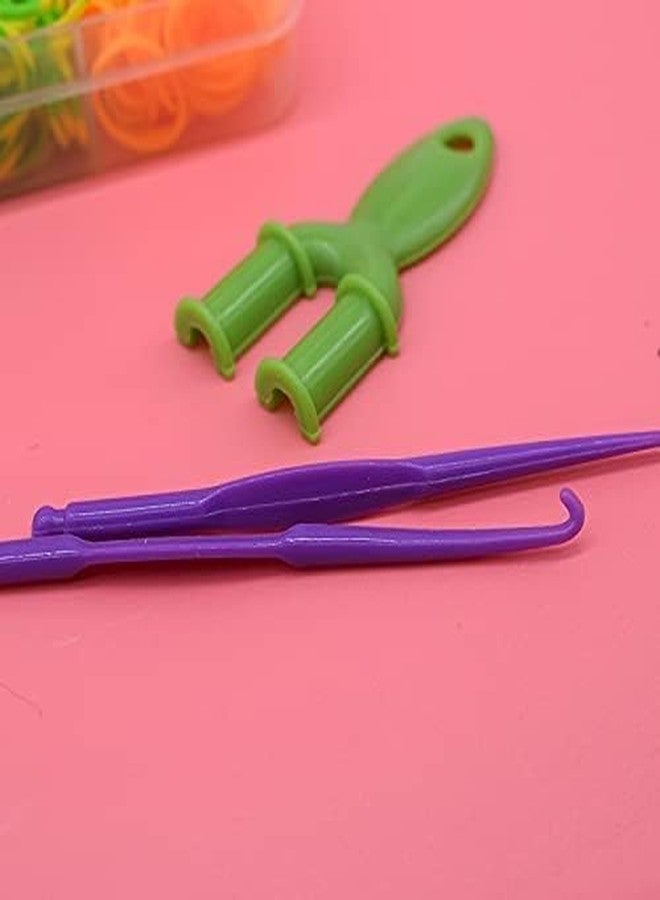 Prescent Multicolor Loom Rubber Band Kit 8 Colors Band with Butterfly Design Case for DIY, Craft, Jewellery Making and Much More - Image 4