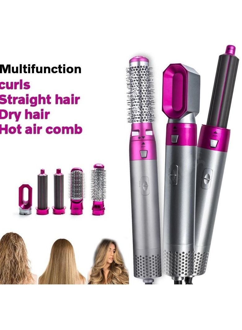Hair Dryer 5 in 1 Hair Blower Brush Hair Curler, Hair Curler, Electric Hair Dryer, Rotating Hot Air Brush for All Hairstyles - Image 1