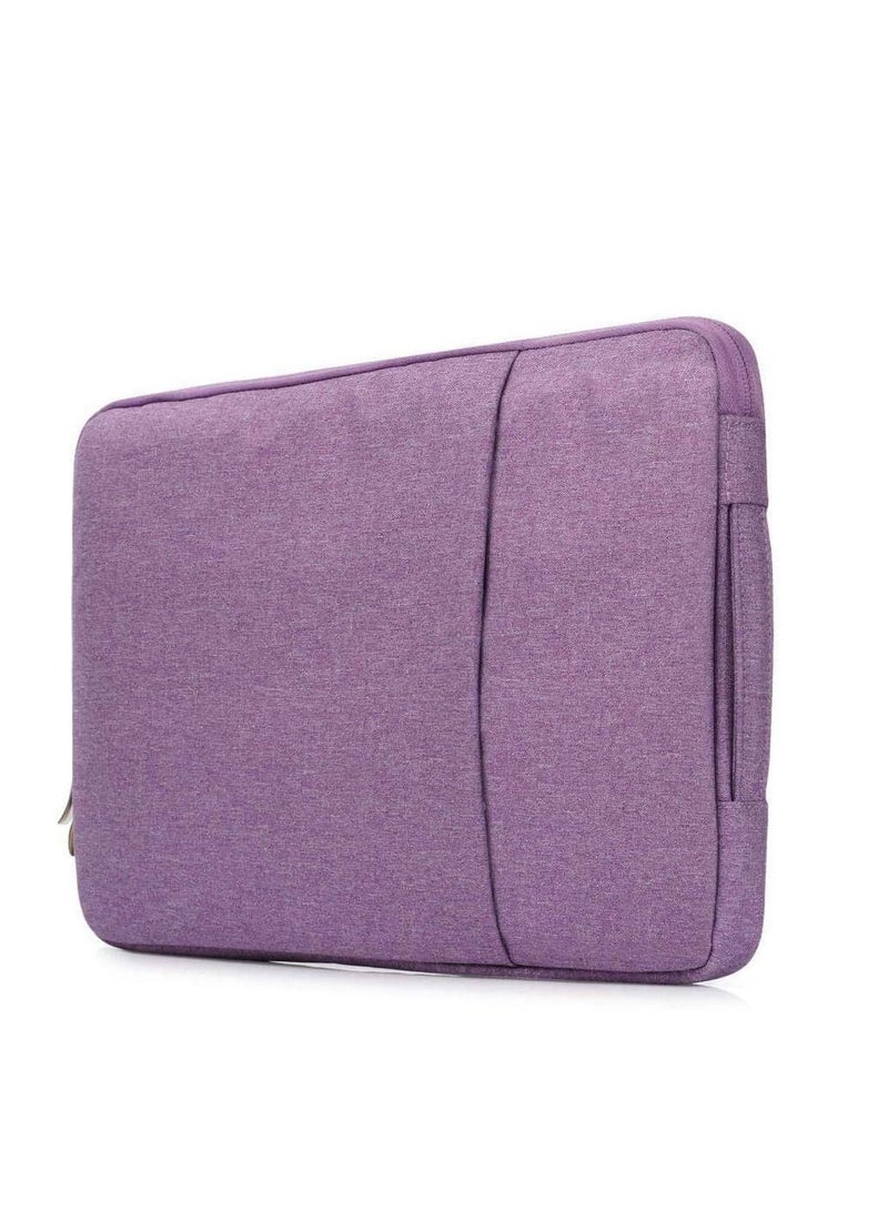 Laptop Sleeve 13 inch Pouch Waterproof Portable Handle Laptop Case Protective Laptop Bag 13.6 Inch Laptop Carrying Bag Compatible For MacBook Air Pro HP 13.3 Inch Purple Color - Image 1
