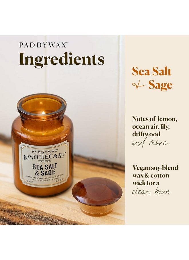 بادي واكس شموع Paddywax المعطرة من Artisan Apothecary Candle، 8 أونصة، ملح البحر والمريمية  - Image 2