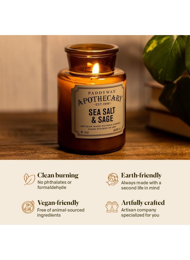 بادي واكس شموع Paddywax المعطرة من Artisan Apothecary Candle، 8 أونصة، ملح البحر والمريمية  - Image 4