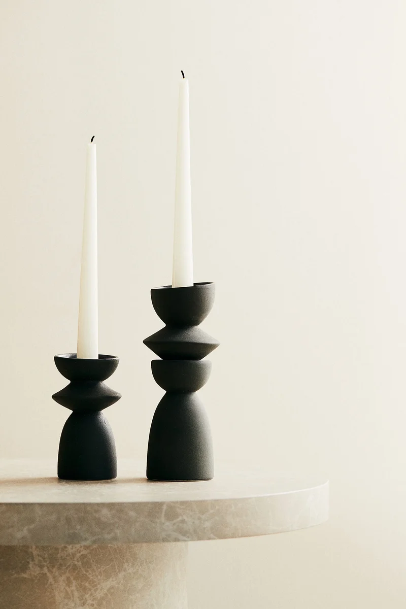 H&M Stoneware candle holder