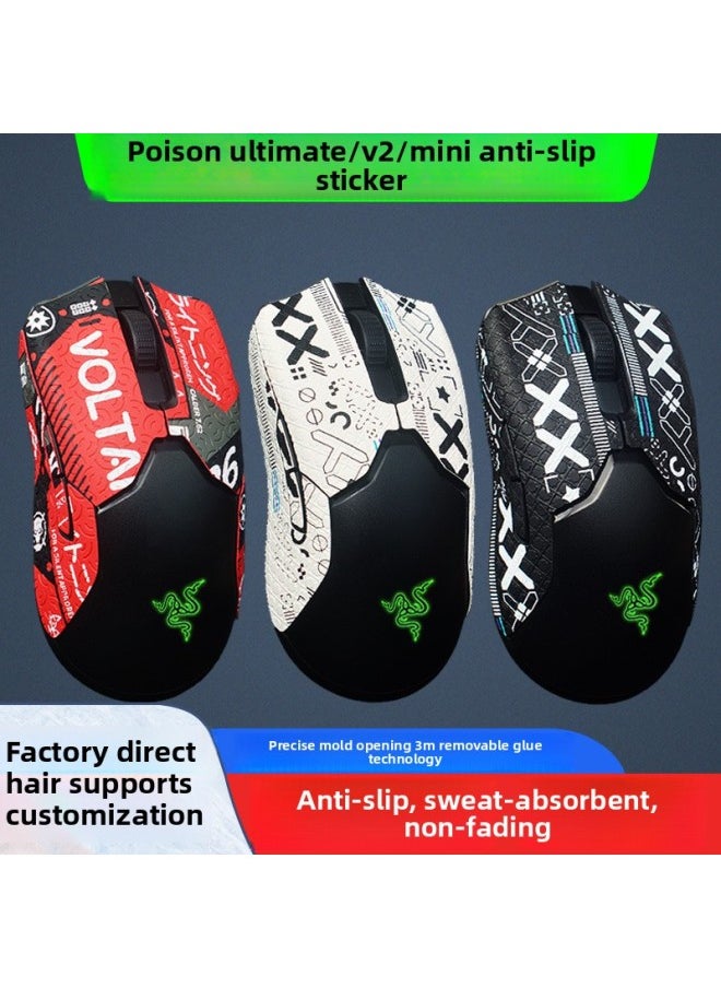 Generic - Mouse Anti-slip Sticker VIPER Poison VIPER Wired/Ultimate Version 8K Special Button Side Sweat-absorbent Sticker-Color:GJ-PK-77 - Image 1