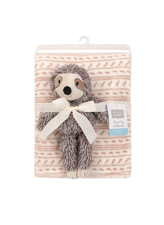 hudson baby Plush Blanket And Toy Sloth  - Image 2