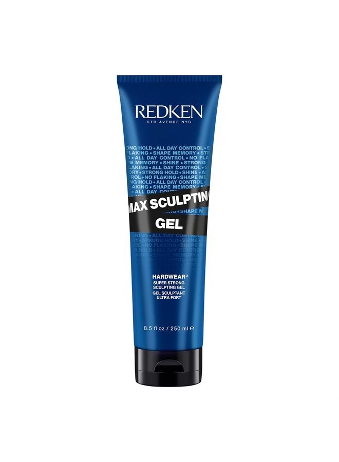 Redken Max Sculpting Gel | For All Hair Types | Provides Body & High Shine Finish | Long-Lasting Shape Styling | Flake-Free Control & Added Thickness | Maximum Hold | 8.8 Oz - Image 1