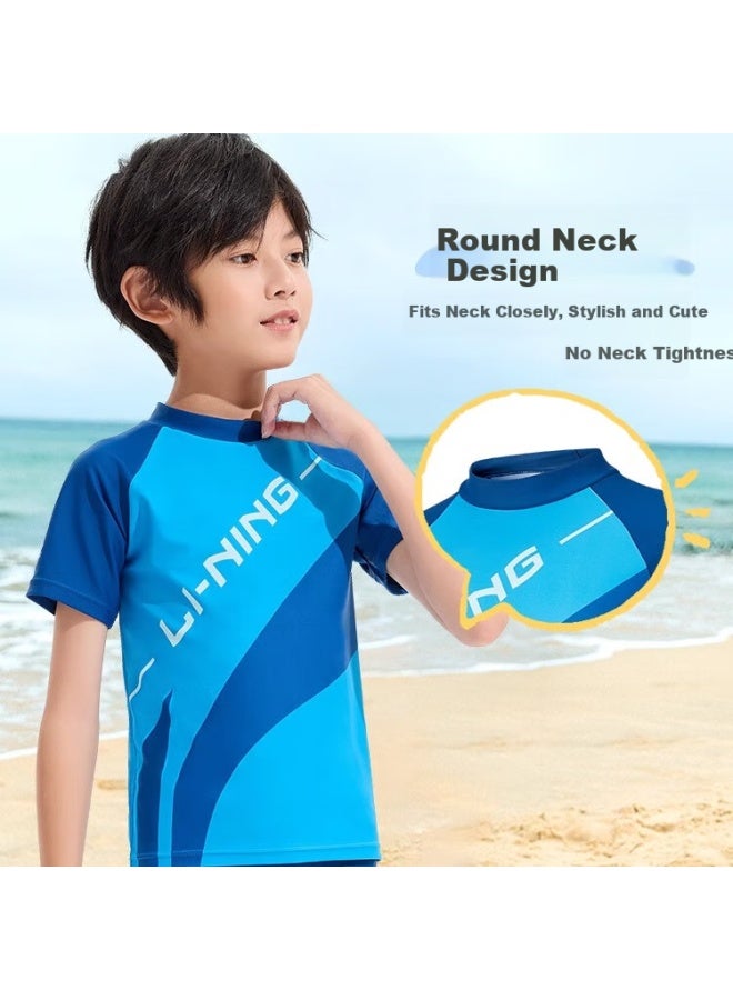 Li-ning Kids Swimwear Girls Boys Children Professional Swimsuit New Quick Dry Split Suit 806-003 - Image 2