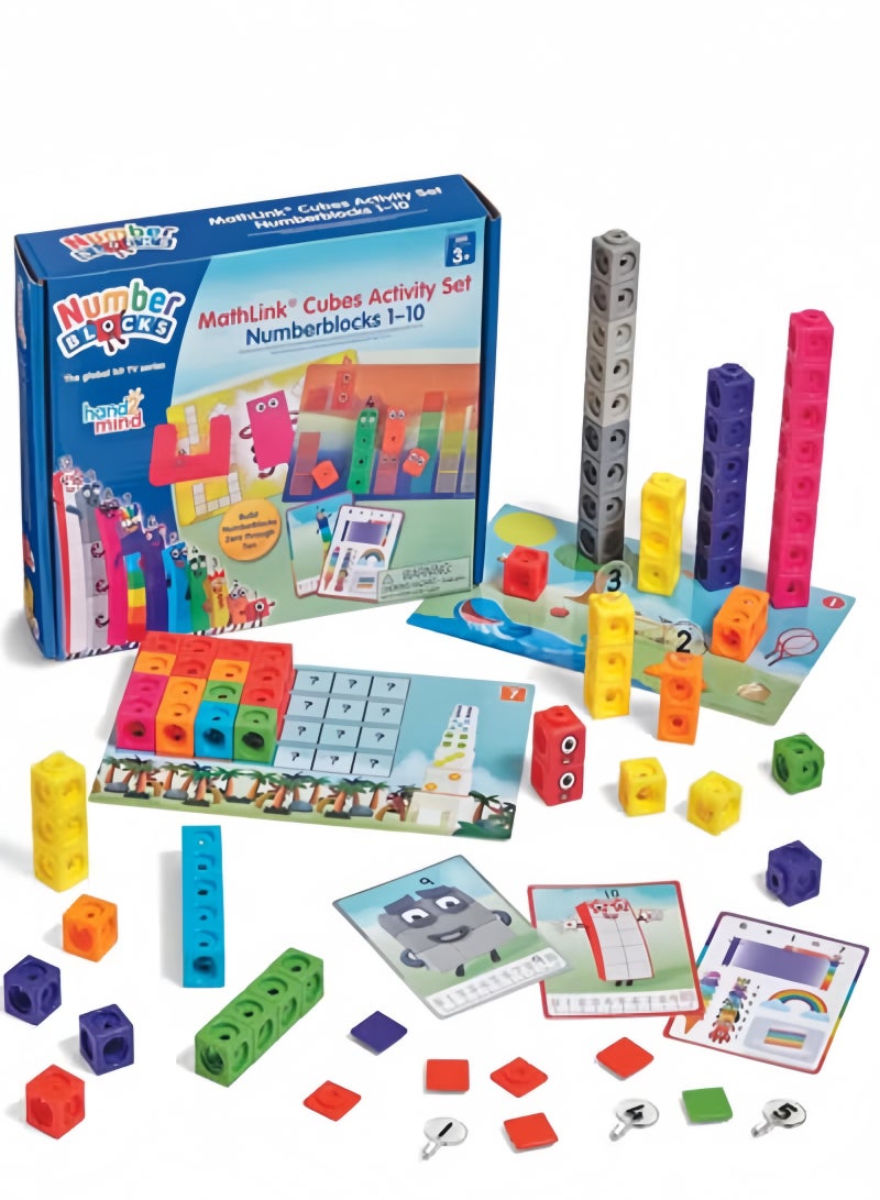 hand2mind MathLink Cubes Numberblocks(1-10)Mathematics Enlightenment,Educational Learning Toys,Gift For 3+Children - Image 1