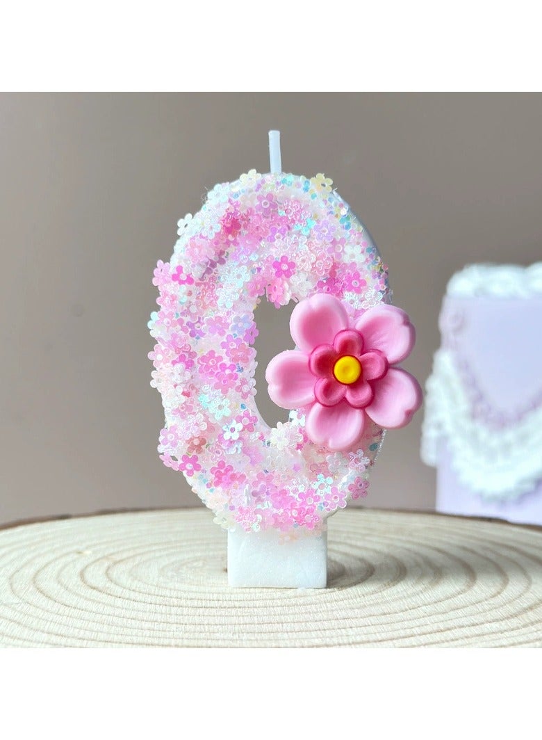 general Graduating Pink Digital Candle Party Dessert Table Decoration Item Birthday Cake decoration for one-year-old Celebration