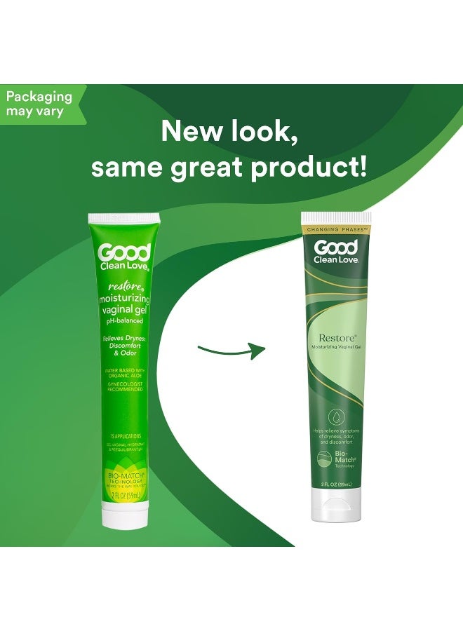 Good Clean Love جل ترطيب المهبل من جود كلين لوف، متوازن الرقم الهيدروجيني، عناية نسائية تعتمد على الماء مع الألوة فيرا وحمض اللبنيك، يقلل من الجفاف والانزعاج والرائحة للنساء، 2 أونصة (عبوتين) - Image 5