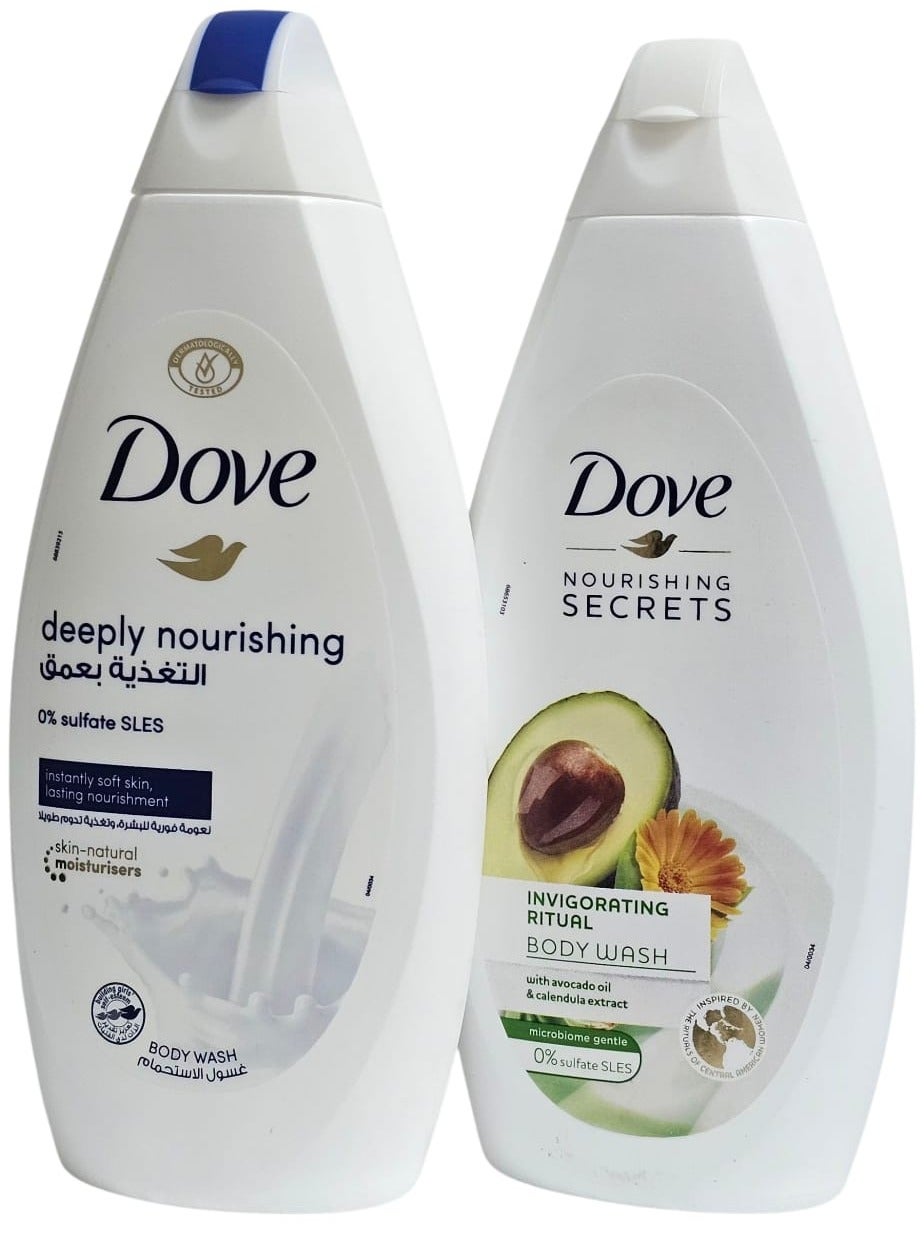 Dove 2 In 1 Body Wash Deeply Nourishment And Refreshment With Avocado Oil 500 500 ml