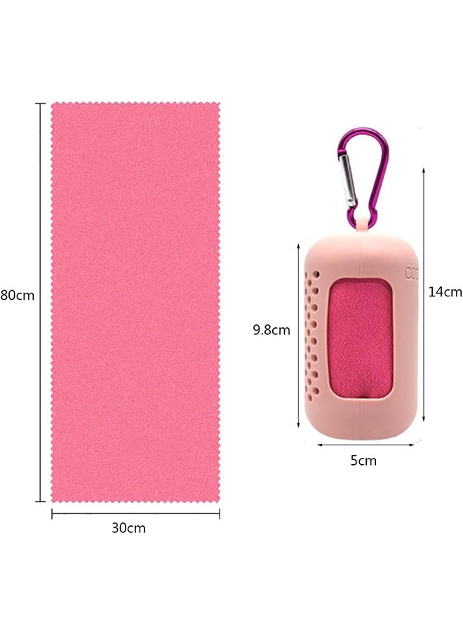 JCB CHIC مناشف تبريد (30 × 80 سم) للرقبة والوجه مع حقيبة حمل 3 عبوات، منشفة ثلجية، منشفة باردة ناعمة قابلة للتنفس، منشفة باردة من الألياف الدقيقة للتخييم واللياقة البدنية والرياضة والصالة الرياضية - Image 2