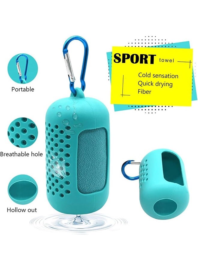 JCB CHIC مناشف تبريد (30 × 80 سم) للرقبة والوجه مع حقيبة حمل 3 عبوات، منشفة ثلجية، منشفة باردة ناعمة قابلة للتنفس، منشفة باردة من الألياف الدقيقة للتخييم واللياقة البدنية والرياضة والصالة الرياضية - Image 3