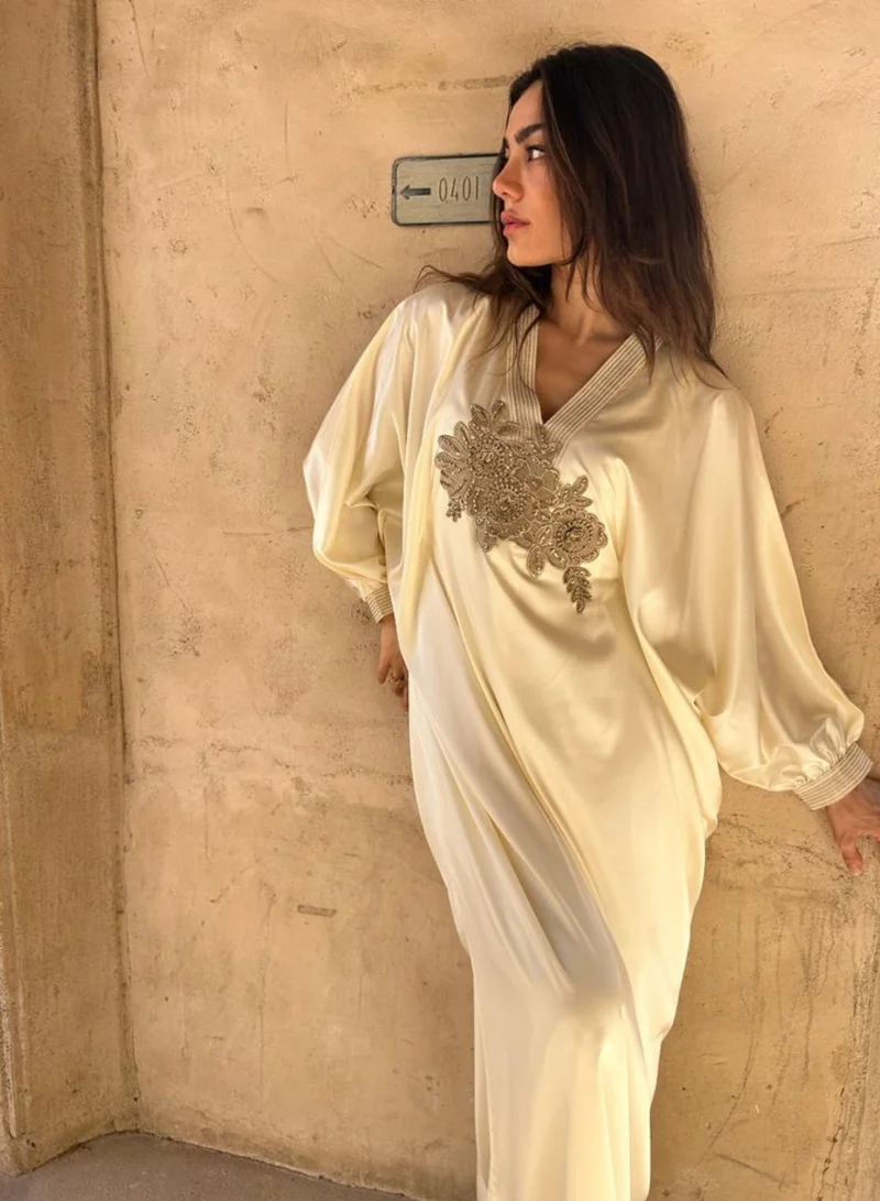 MAISON ARABELLE ATIKA CREAM KAFTAN
