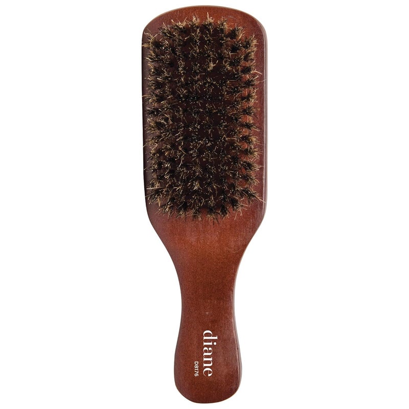 Diane Reinforced Boar Bristle Curved Club Wave Brush for Men and Barbers  Medium Bristles for Thick and Curly Hair  Use for Detangling Smoothing Wave Styles Restore Shine and Texture