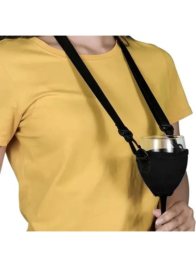 2pcs Adjustable Neck Strap Wine Beer Glass Holder Portable Cup Clip for Parties - Image 2