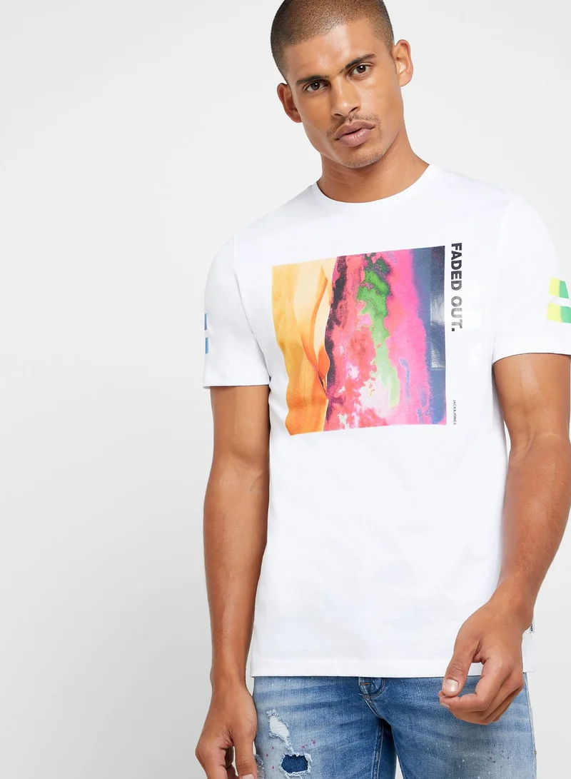 JACK & JONES Graphic Print Crew Neck T-shirt