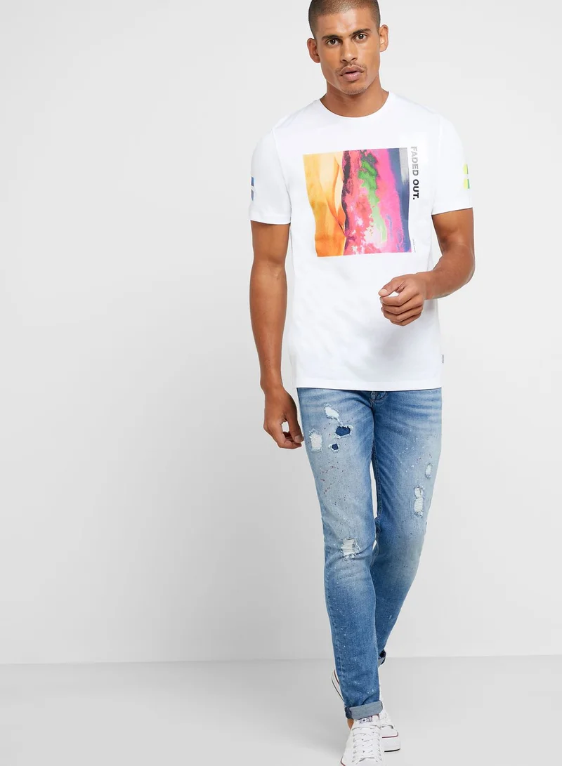 JACK & JONES Graphic Print Crew Neck T-shirt