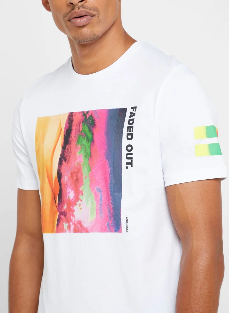 JACK & JONES Graphic Print Crew Neck T-shirt