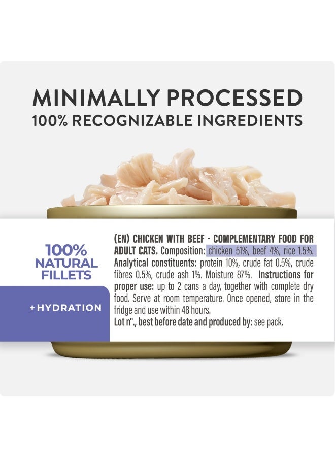 شيسر شيزر - عبوة من 12 طعامًا رطبًا للقطط في مرق - دجاج ولحم بقري، 12 × 70 جم - Image 4