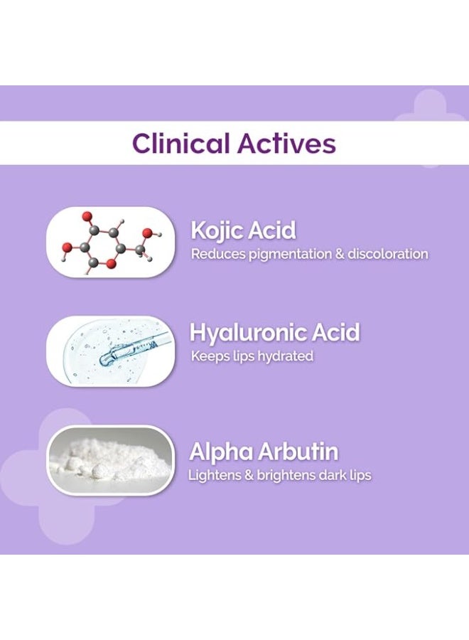 ذا ديرما كو مرطب الشفاه بحمض الكوجيك 1% من ذا ديرما كو مع ألفا أربوتين وحمض الهيالورونيك، عامل حماية من الشمس 30 Pa++ للشفاه الداكنة والمصبوغة - 4G، أوف وايت - Image 4