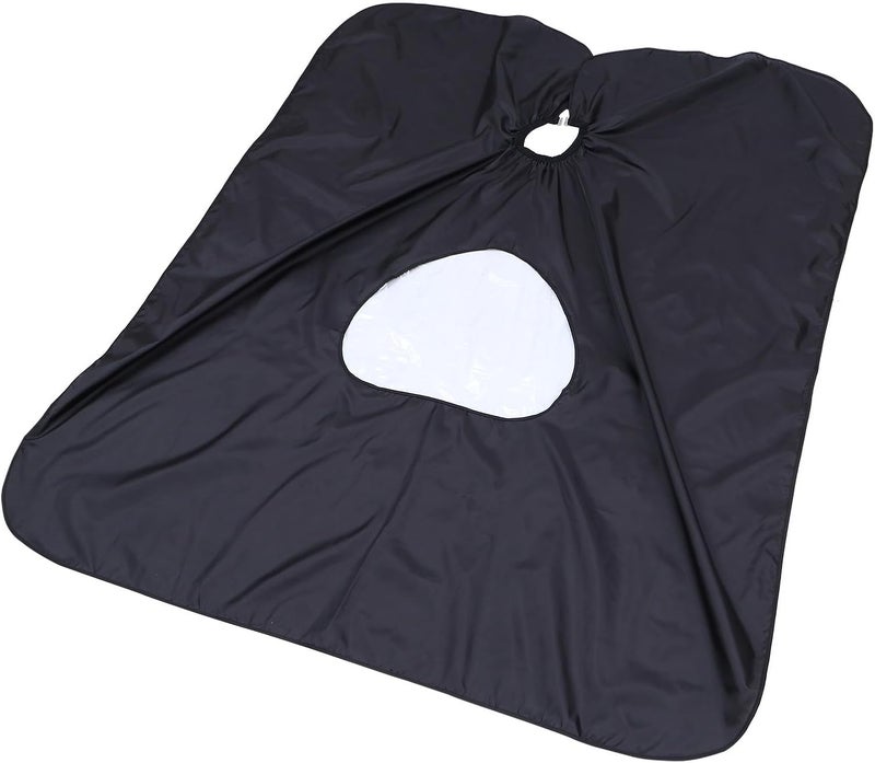 Baluue 2pcs Professional Salon Hairdressing Capes with Window Black Hair Cutting Barber Capes for Adults Salon and Home Use - Image 1