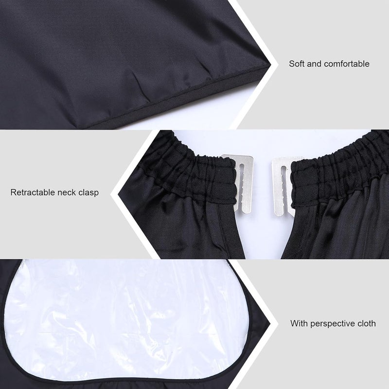 Baluue 2pcs Professional Salon Hairdressing Capes with Window Black Hair Cutting Barber Capes for Adults Salon and Home Use - Image 4