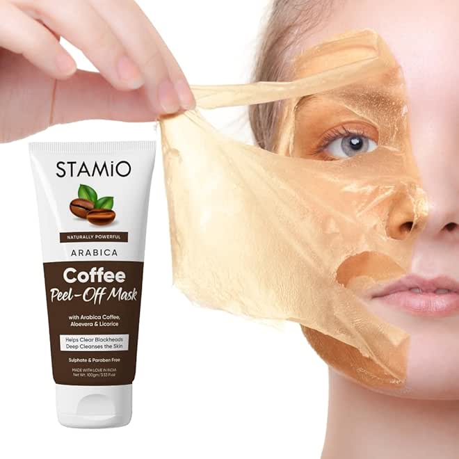 STAMIO Arabica Coffee Peel Off Mask 100 gm for Cleansing, Tan, Blackheads, Whiteheads | All Skin Types Men & Women Use - Image 4
