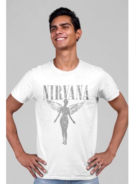 Rock&Roll Angel Nirvana White Short Sleeve Men's T-Shirt  - Image 1
