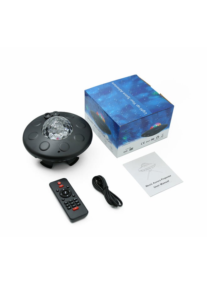 UFO Shape Star Projector Light - Bluetooth Music Ambient Lamp with Starry Sky Effect, Bedroom Night Light & Desk Decor - Image 2