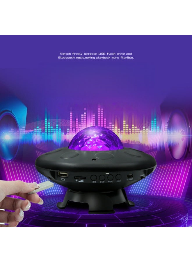 UFO Shape Star Projector Light - Bluetooth Music Ambient Lamp with Starry Sky Effect, Bedroom Night Light & Desk Decor - Image 5