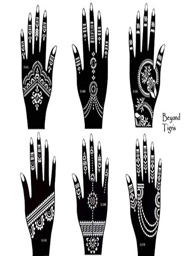 إيفاناز ملصقات حناء إيفانا لليدين | الجسم | الأصابع | الوجه للنساء والفتيات والأطفال، عبوة من قطعتين، NIV-365 - Image 1