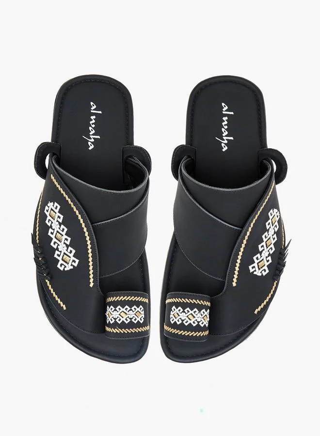 Al Waha Men Embroidered Arabic Sandals