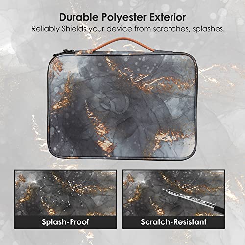 Probus Printed Canvas Tablet Sleeve Case Cover Compatible for iPad 10.2/iPad 10.9/Pro 11/iPad 9.7/Lenovo Tab/Galaxy Tab S9/Oppo Pad Air/Realme Pad X/Xiaomi pad 5/Redmi Pad Tablets (Dark Ash) - Image 3