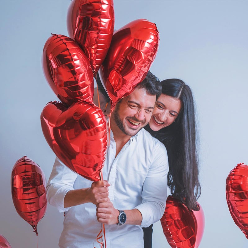 Vibzox Red Heart Balloons, 18 Inch Red Heart Foil Shape Balloon, 12PCS Large Love Foil Helium Romantic Balloons for Birthday Baby Shower Wedding Engagement Anniversary Valentines Christmas Party Decoration - Image 3