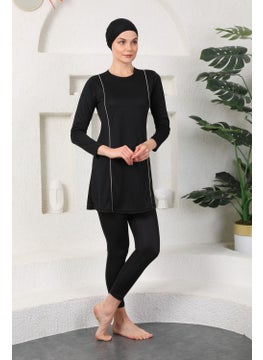 Medipek Fully Covered Hijab Swimsuit Black  - Image 1