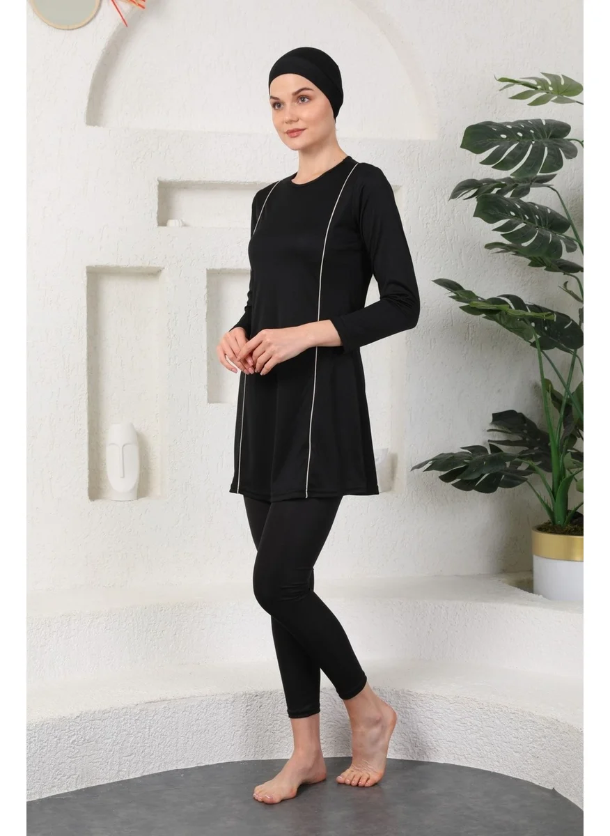 Medipek Fully Covered Hijab Swimsuit Black