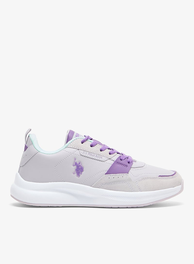 U.S. Polo Assn. Women's Lightweight Shoes Sneakers - Stylish Lavender and Mint Accents, Comfortable Casual Shoes for Everyday Wear - Image 1