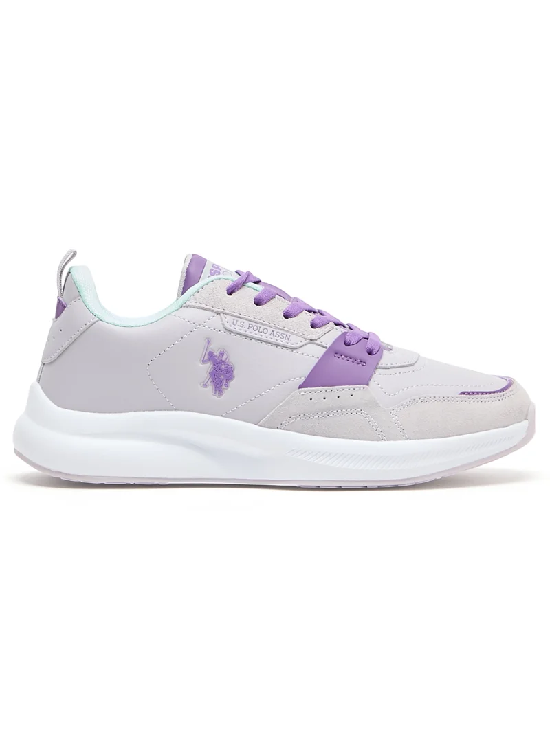 يو اس بولو اسن Women's Lightweight Sneakers - Stylish Lavender and Mint Accents, Comfortable Casual Shoes for Everyday Wear