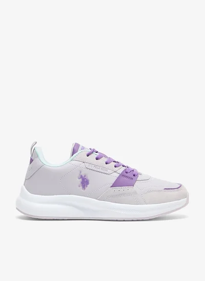 U.S. Polo Assn. Women's Lightweight Shoes Sneakers - Stylish Lavender and Mint Accents, Comfortable Casual Shoes for Everyday Wear
