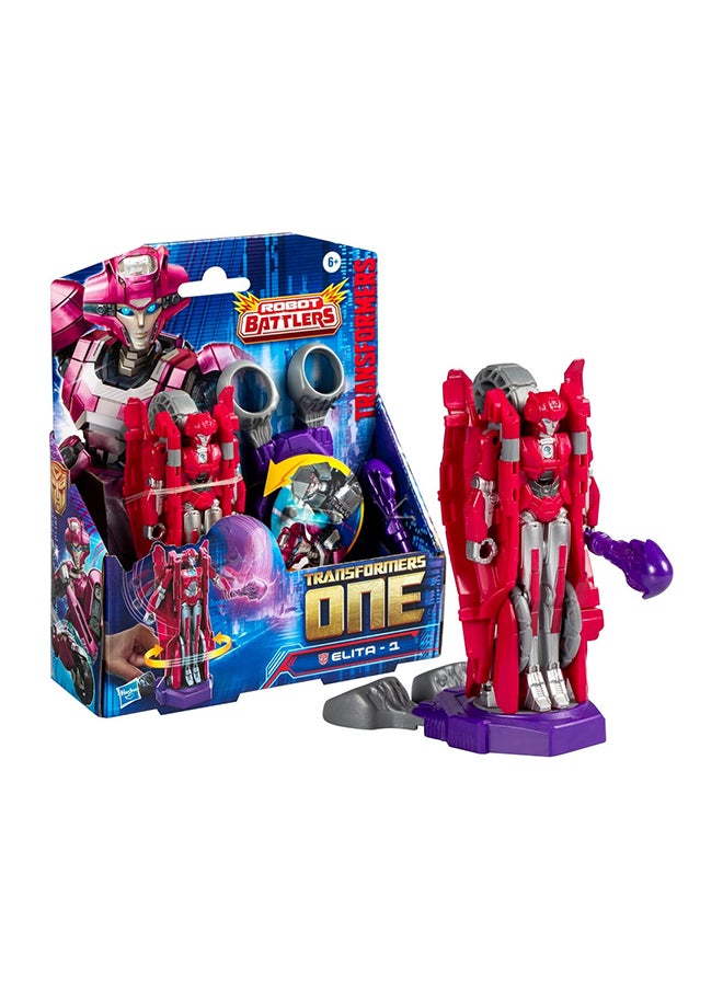 Transformers One Robot Battlers Elita-1, 4.5-Inch Robot Action Figure, Interactive Toys for Boys and Girls Ages 6 and Up 