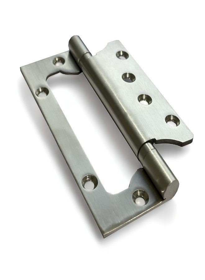 Moksh Plus Door Hinges 5 Inch x 12 Gauge/2.5mm SS Butterfly Hinges/Flush Door/Mute/Flat/Non Mortise Stainless Steel Kabja for Home, Hotel, Office (Pack of 1 Pcs.) (S.S.F. (Satin Matt)) - Image 1