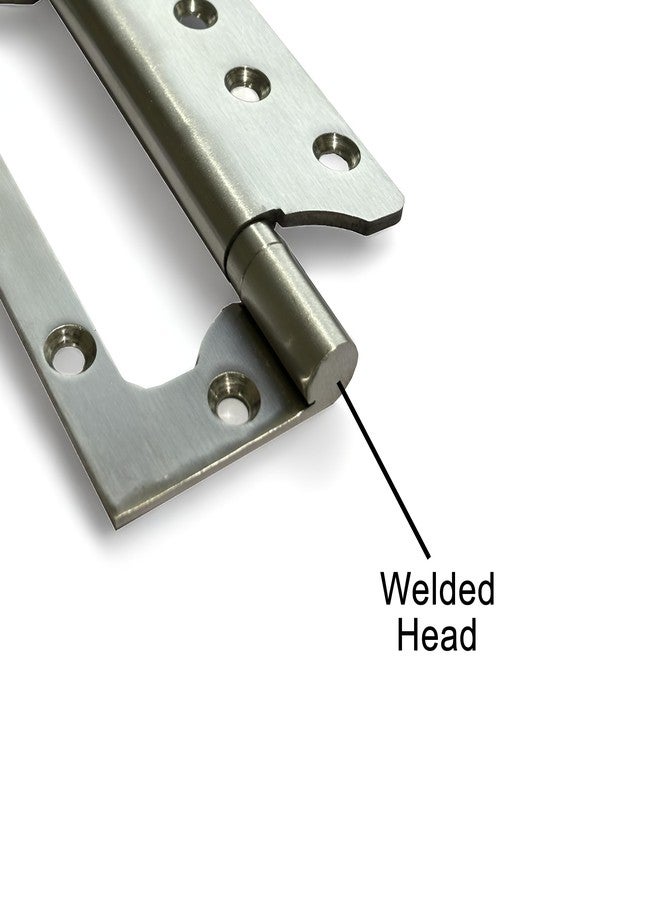 Moksh Plus Door Hinges 5 Inch x 12 Gauge/2.5mm SS Butterfly Hinges/Flush Door/Mute/Flat/Non Mortise Stainless Steel Kabja for Home, Hotel, Office (Pack of 1 Pcs.) (S.S.F. (Satin Matt)) - Image 4
