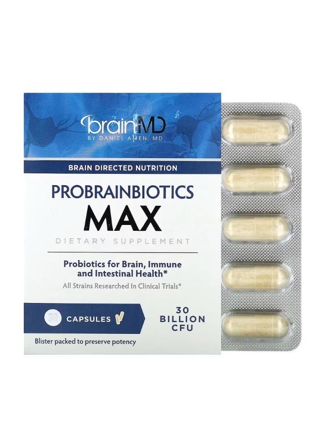 BRAINMD Probrainbiotics Max 30 Billion CFU 30 Capsules - Image 1