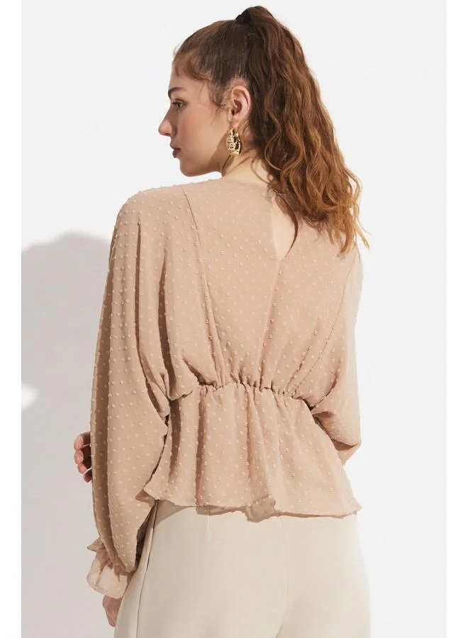 جون June Flock Printed Blouse