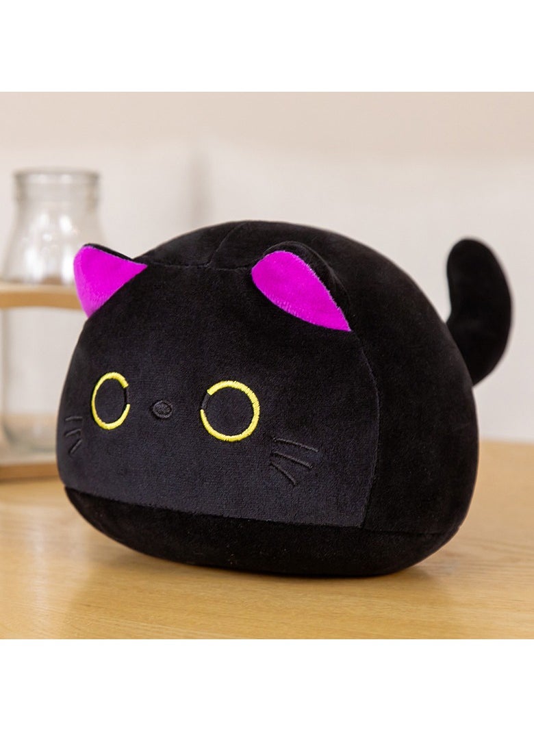 CMGTYYD Black Cat Plush Toy, 25 cm Cat Pillow, Soft Plush Doll Cat Plushie Cat Pillow, Plush Pillow Baby Plush Toys for Birthday, Valentine's Day to Give Girlfriend, Kids  - Image 1