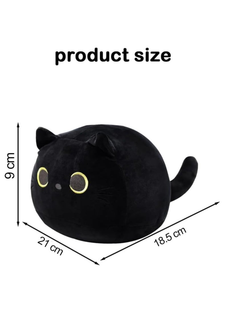 CMGTYYD Black Cat Plush Toy, 25 cm Cat Pillow, Soft Plush Doll Cat Plushie Cat Pillow, Plush Pillow Baby Plush Toys for Birthday, Valentine's Day to Give Girlfriend, Kids  - Image 4
