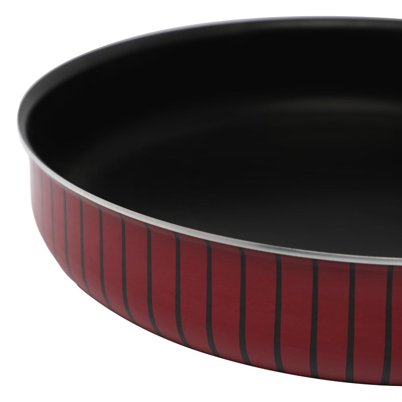 Bister Classy Round Non-Stick Oven Tray 26cm Red/Black – High-Quality Metal Bakeware with Flat Bottom & Striped Exterior Design, Oven-Safe for Cakes, Pies & Baking - Image 5